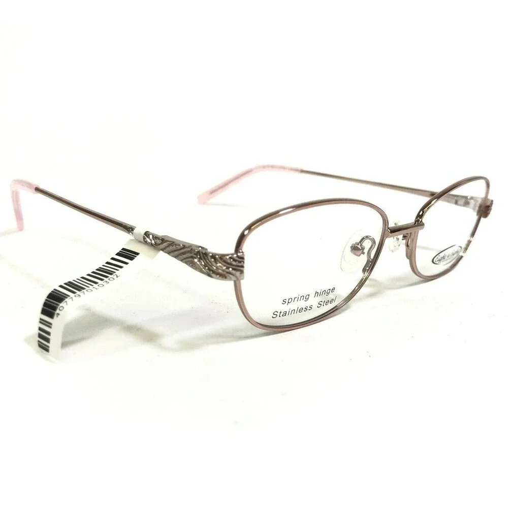 Eight to Eighty Eyeglasses Frames NANNY PINK Rose Gild Wire Cat Eye 51-16-140